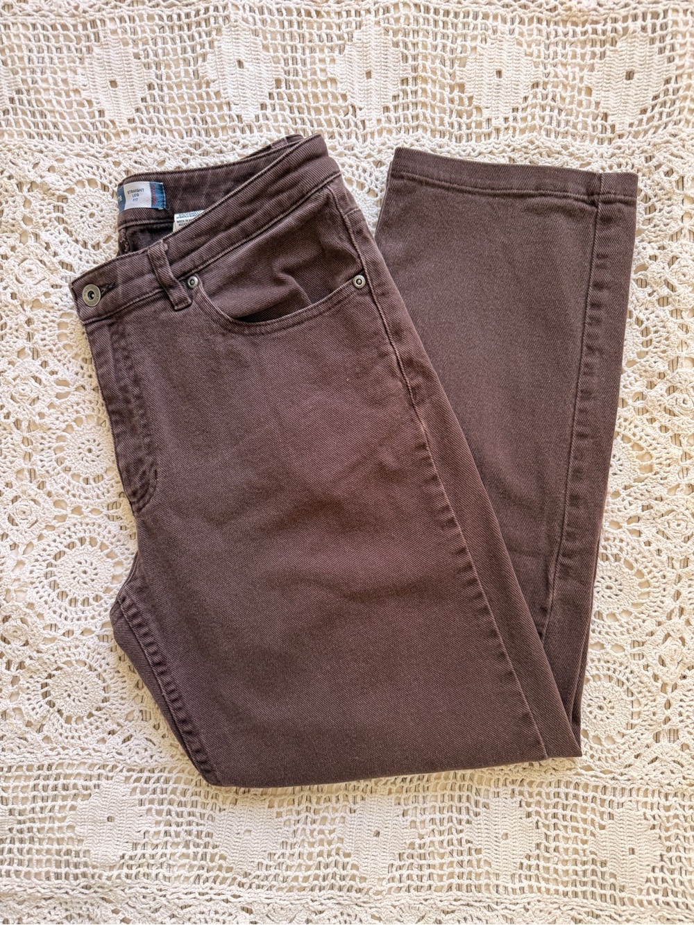 Liz Claiborne Women's Straight Leg Jeans - Perfect Brown